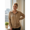 Chemise Fluide Satinée beige – Élégance & Confort