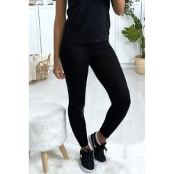 Leggings uni basique couleur noir
