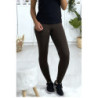 Leggings uni basique couleur choco