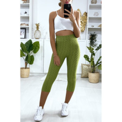 Legging corsaire Push Up vert très fashion