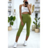 Legging corsaire Push Up vert très fashion