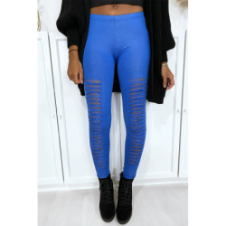 Legging royal effilé à l'avant et doublé en dentelle