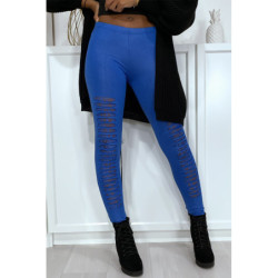Legging royal effilé à l'avant et doublé en dentelle