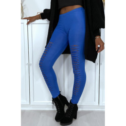Legging royal effilé à l'avant et doublé en dentelle