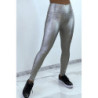 Legging gris argenté effet 3D motif Python