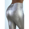 Legging gris argenté effet 3D motif Python