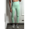 Legging vert en maille côtelé très extensible