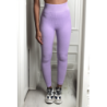 Legging violet en maille côtelé très extensible