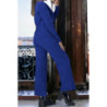 Ensemble royal gilet et pantalon palazzo en jaquard très extensible