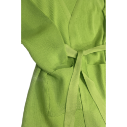 Ensemble 3 pièces gilet débardeur et pantalon palazzo anis