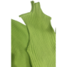 Ensemble 3 pièces gilet débardeur et pantalon palazzo anis