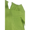 Ensemble 3 pièces gilet débardeur et pantalon palazzo anis