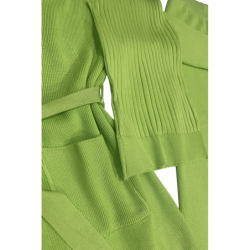 Ensemble 3 pièces gilet débardeur et pantalon palazzo anis
