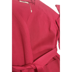 Ensemble 3 pièces gilet débardeur et pantalon palazzo fuchsia