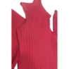 Ensemble 3 pièces gilet débardeur et pantalon palazzo fuchsia