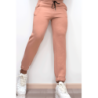Jogging molletonné ultra épais en rose avec poches