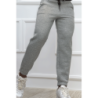Jogging molletonné ultra épais en gris avec poches
