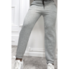 Jogging molletonné ultra épais en gris avec poches