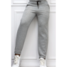 Jogging molletonné ultra épais en gris avec poches