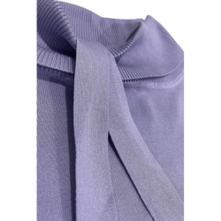 Ensemble pull col roulé tombant over size et palazzo violet