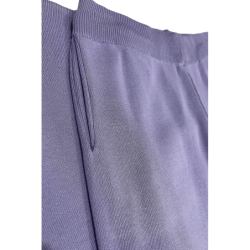 Ensemble pull col roulé tombant over size et palazzo violet