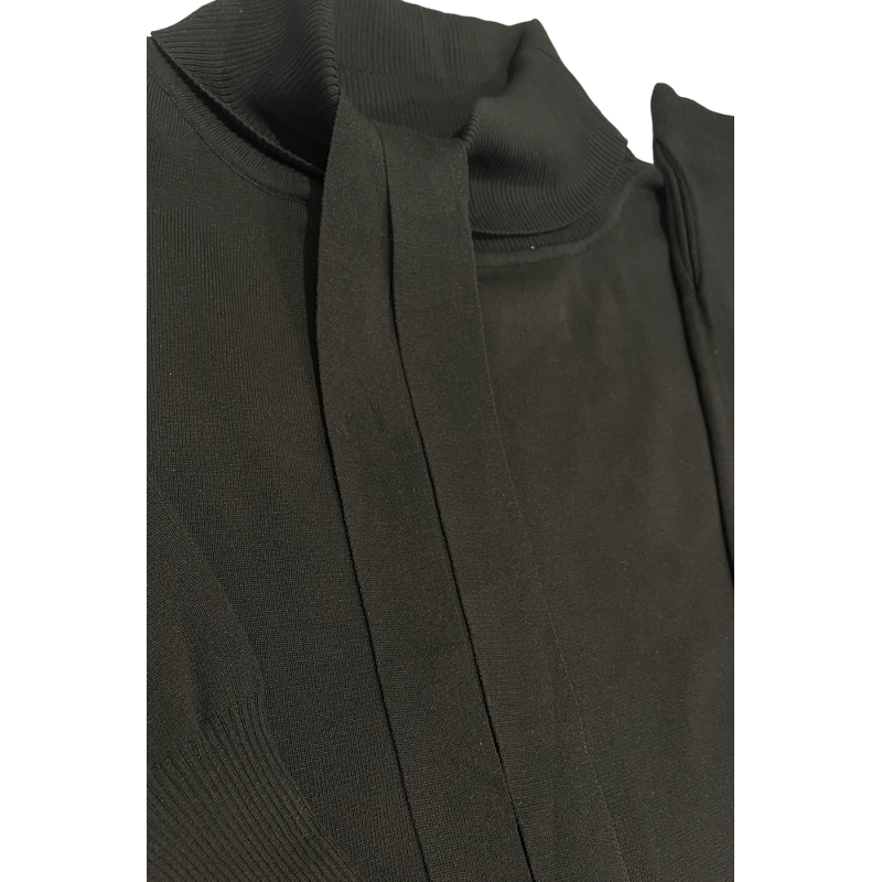 Ensemble pull col roulé tombant over size et palazzo noir