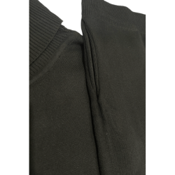 Ensemble pull col roulé tombant over size et palazzo noir