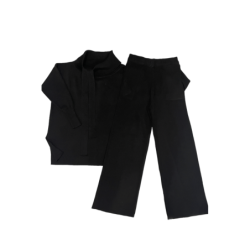 Ensemble pull col roulé tombant over size et palazzo noir