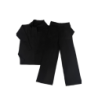 Ensemble pull col roulé tombant over size et palazzo noir