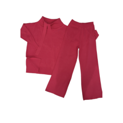 Ensemble pull col roulé tombant over size et palazzo fuchsia