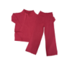 Ensemble pull col roulé tombant over size et palazzo fuchsia