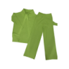 Ensemble pull col roulé tombant over size et palazzo anis
