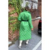 Longue doudoune matelassé en vert