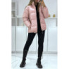 Superbe doudoune rose matelassé 4 en 1