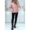 Superbe doudoune rose matelassé 4 en 1