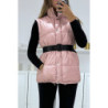 Superbe doudoune rose matelassé 4 en 1