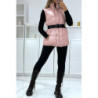 Superbe doudoune rose matelassé 4 en 1