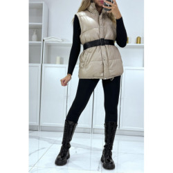 Superbe doudoune taupe matelassé 4 en 1