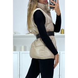 Superbe doudoune taupe matelassé 4 en 1