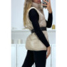 Superbe doudoune taupe matelassé 4 en 1
