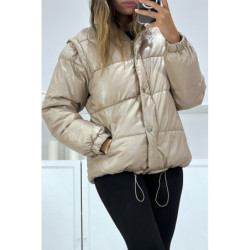 Superbe doudoune taupe matelassé 4 en 1