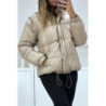 Superbe doudoune taupe matelassé 4 en 1