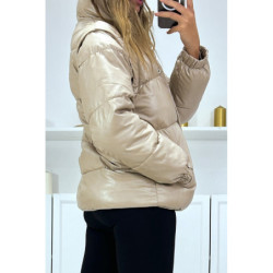 Superbe doudoune taupe matelassé 4 en 1