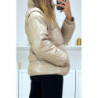 Superbe doudoune taupe matelassé 4 en 1