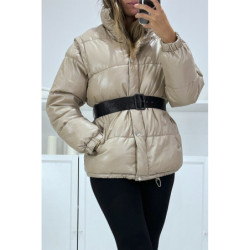 Superbe doudoune taupe matelassé 4 en 1