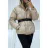 Superbe doudoune taupe matelassé 4 en 1