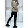 Superbe doudoune taupe matelassé 4 en 1