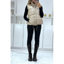 Superbe doudoune taupe matelassé 4 en 1