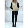 Superbe doudoune taupe matelassé 4 en 1