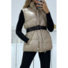 Superbe doudoune taupe matelassé 4 en 1